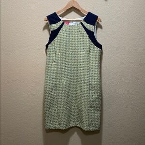 Nine & Co. Elegant Navy and Green Dress